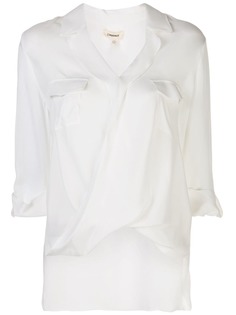 LAgence блузка с V-образным вырезом и драпировкой L'agence