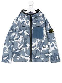 Stone Island Junior куртка с камуфляжным принтом