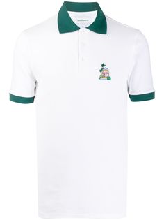 Casablanca рубашка-поло с контрастным воротником