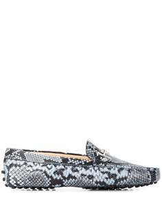 Tods лоферы со змеиным принтом Tod’S