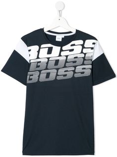 Boss Kids толстовка в стиле колор-блок с логотипом