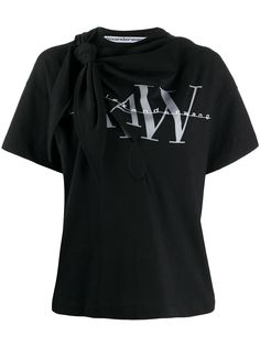 Alexander Wang футболка с логотипом и завязками