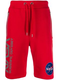 Alpha Industries drawstring Nasa logo shorts