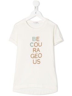 Brunello Cucinelli Kids футболка Be Courageous