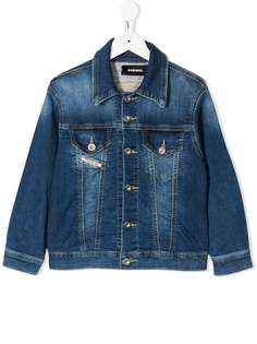 Diesel Kids джинсовая куртка с нашивкой-логотипом