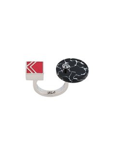 Karl Lagerfeld кольцо в стиле колор-блок