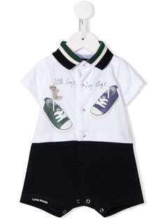 Lapin House комбинезон в стиле колор-блок с принтом Little Boys Big Steps