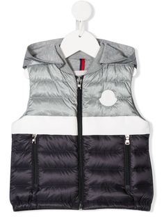 Moncler Kids дутый жилет в стиле колор-блок