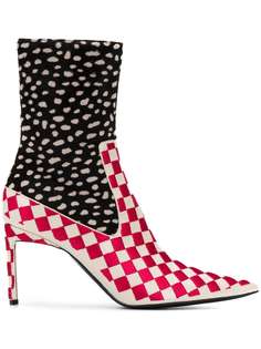 Haider Ackermann ботильоны в шахматную клетку с узором