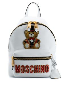 Moschino рюкзак с логотипом и медведем