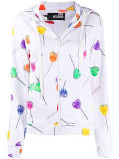 Love Moschino heart lollipop print hoodie