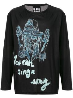 Yohji Yamamoto футболка из джерси с графичным принтом