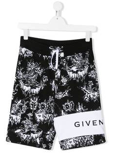 Givenchy Kids шорты с абстрактным принтом и кулиской