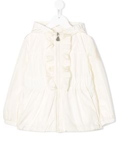 Moncler Kids куртка с капюшоном и оборками