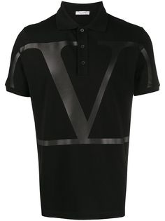 Valentino рубашка-поло с логотипом VLogo