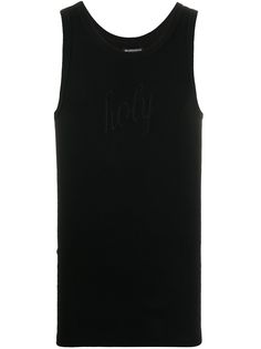 Ann Demeulemeester slim-fit embroidered tank top