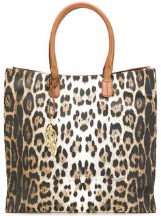 Roberto Cavalli сумка-шоппер с леопардовым принтом