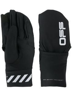 Off-White перчатки с логотипом