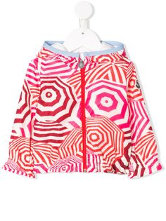 Moncler Enfant непромокаемая куртка с принтом