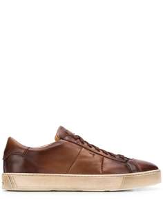 Santoni кеды с эффектом потертости