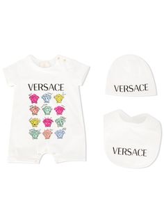 Versace Kids комплект с боди, шапкой и нагрудником