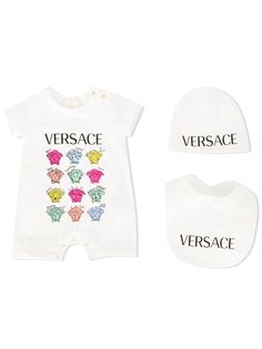 Versace Kids комплект с боди, шапкой и нагрудником