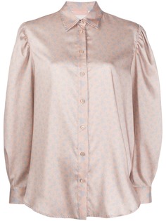 Drome атласная блузка с цветочным принтом