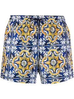 Dolce & Gabbana плавки-шорты с принтом Maiolica