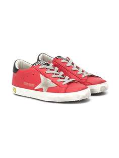 Golden Goose Kids кеды Superstar с эффектом потертости