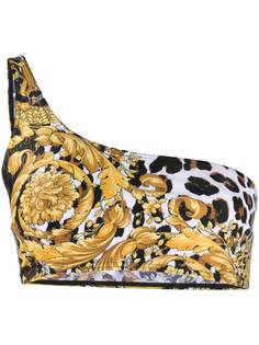 Versace лиф бикини с принтом Barocco Animalier