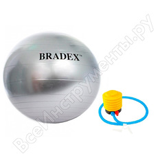 Мяч для фитнеса bradex фитбол-55 с насосом sf 0241