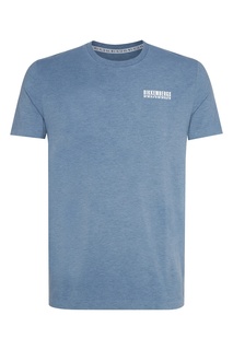 Серо-голубая футболка с логотипом Bikkembergs
