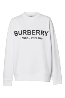 Свитшот белого цвета с логотипом Burberry