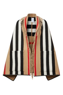 Бежевый кейп в полоску Burberry