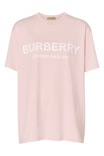 Розовая футболка свободного кроя Burberry