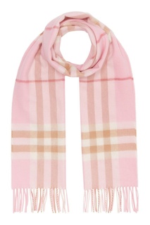 Розовый кашемировый шарф Burberry