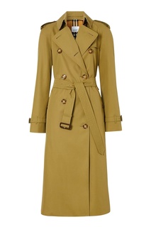 Тренч из хлопка цвета хаки Burberry