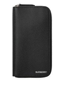 Черный бумажник из кожи Burberry