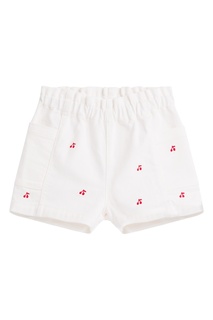 Белые шорты с вышивкой Bonpoint