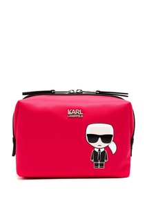 Ярко-розовая косметичка K/Ikonik Karl Lagerfeld