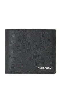 Кожаное портмоне черного цвета Burberry