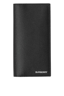 Черное портмоне из зернистой кожи Burberry