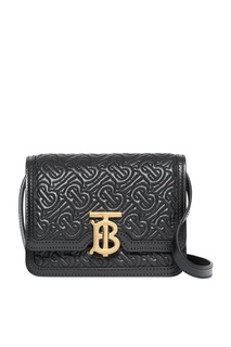 Сумка TB из черной кожи с простежкой Burberry