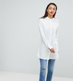 Удлиненная рубашка с завязками на рукавах Vero Moda Tall-Белый