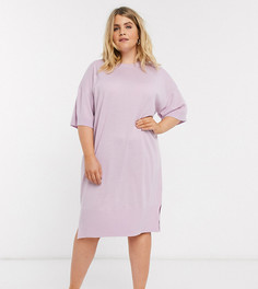 Платье мидакси с короткими рукавами Micha Lounge Curve-Фиолетовый