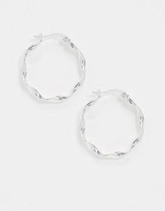 Серебристые серьги-кольца Weekday Elisa-Серебряный