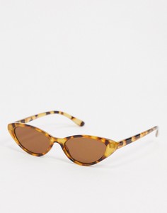 Коричневые солнцезащитные очки с черепаховым рисунком Monki-Коричневый цвет