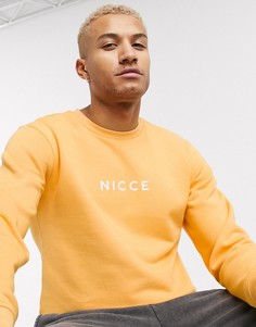 Свитшот абрикосового цвета с логотипом Nicce-Оранжевый
