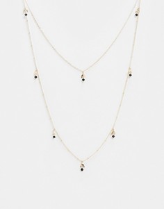 Ожерелье в несколько рядов с бусинами Nylon-Золотой