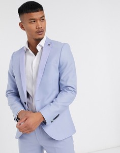 Голубой пиджак с контрастной атласной отделкой Twisted Tailor